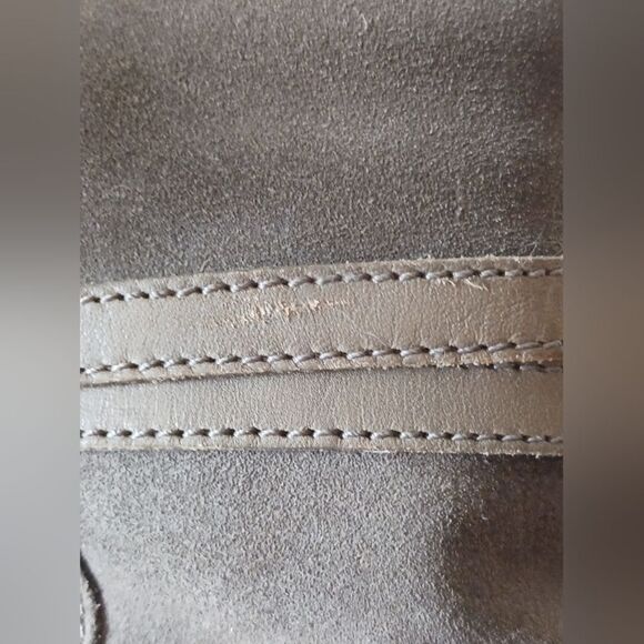 Coach Dark Brown Suede Shearling-Lined Ankle Booties - Size 8 - Picture 7 of 8